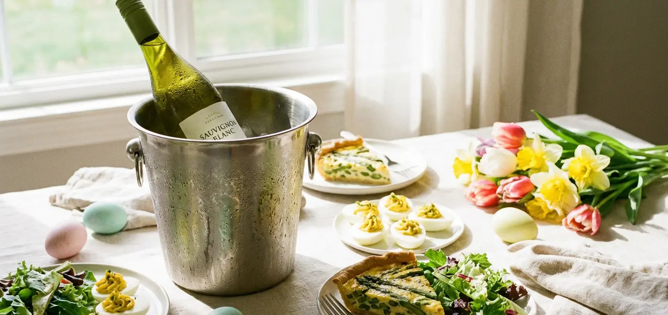 sauvignon blanc paired with asparagus quiche at Easter brunch
