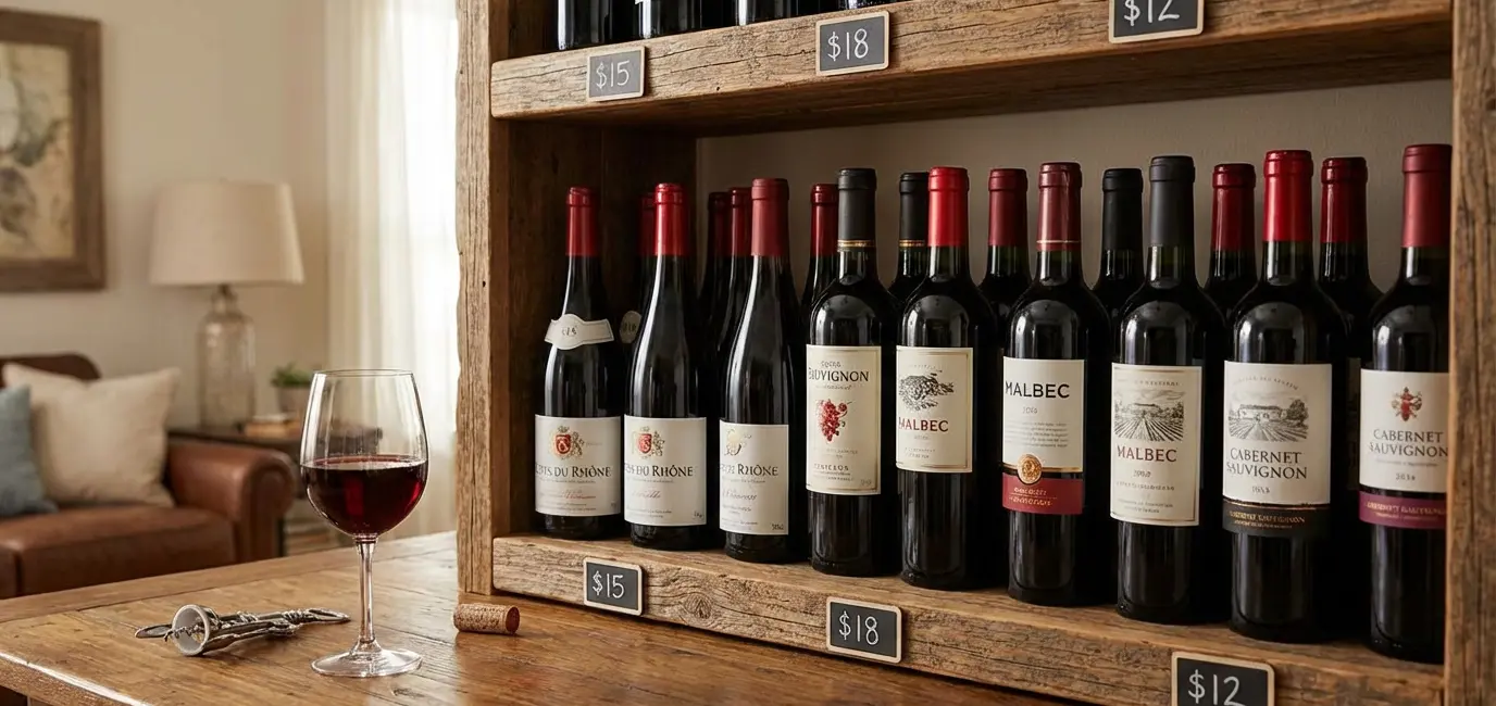 best affordable red wines under $20 everyday drinking value bottles