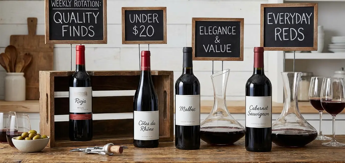 best everyday red wines under $20 quality value affordable bottles