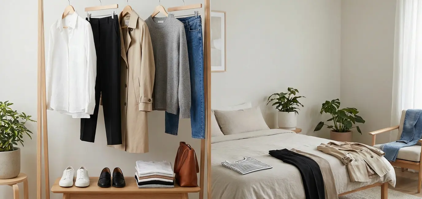 capsule wardrobe styling multiple outfits few pieces minimalist aesthetic