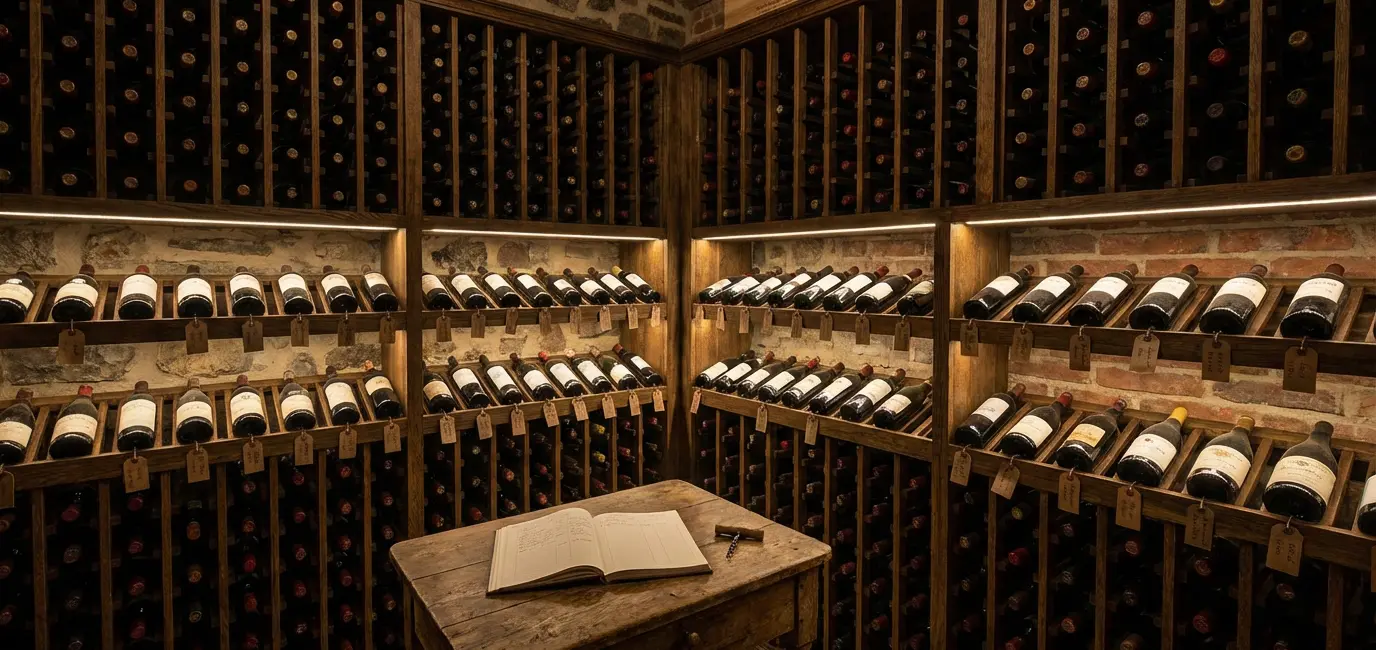 wine cellar rack storage organization wine bottles collection