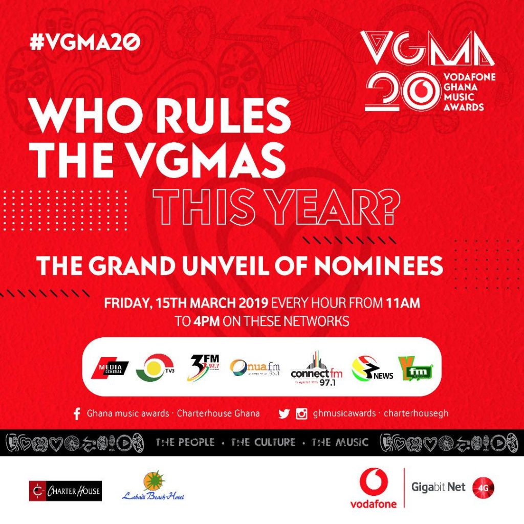 #VGMA20: Charter House unveils 2019 nominees