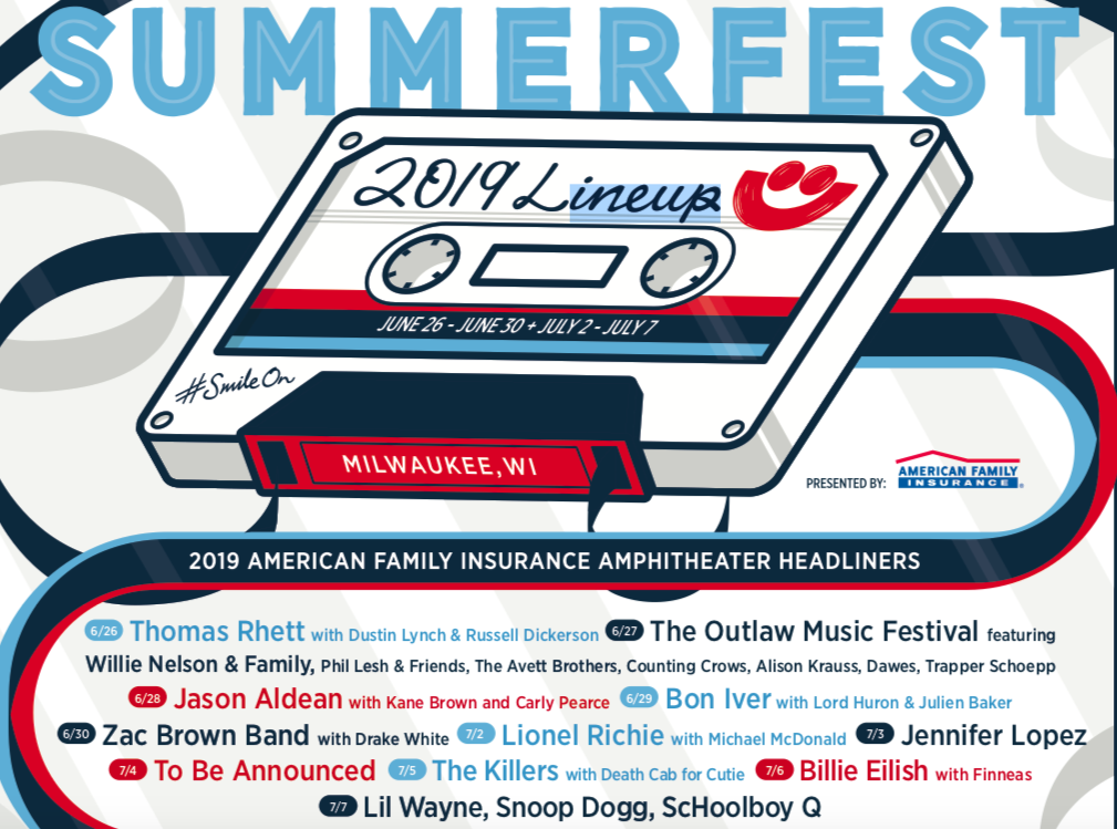 Summerfest 2019 Headliner Lineup Revealed, featuring Ludacris, T-Pain, Bone Thugs-N-Harmony and more