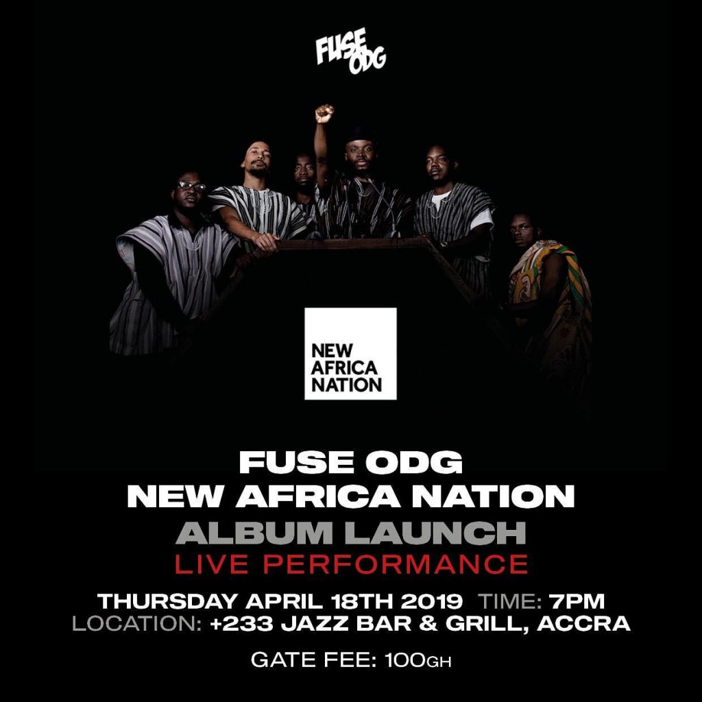 Fuse ODG showcase new  project live at +233 Jazz Bar and Grill, April 18