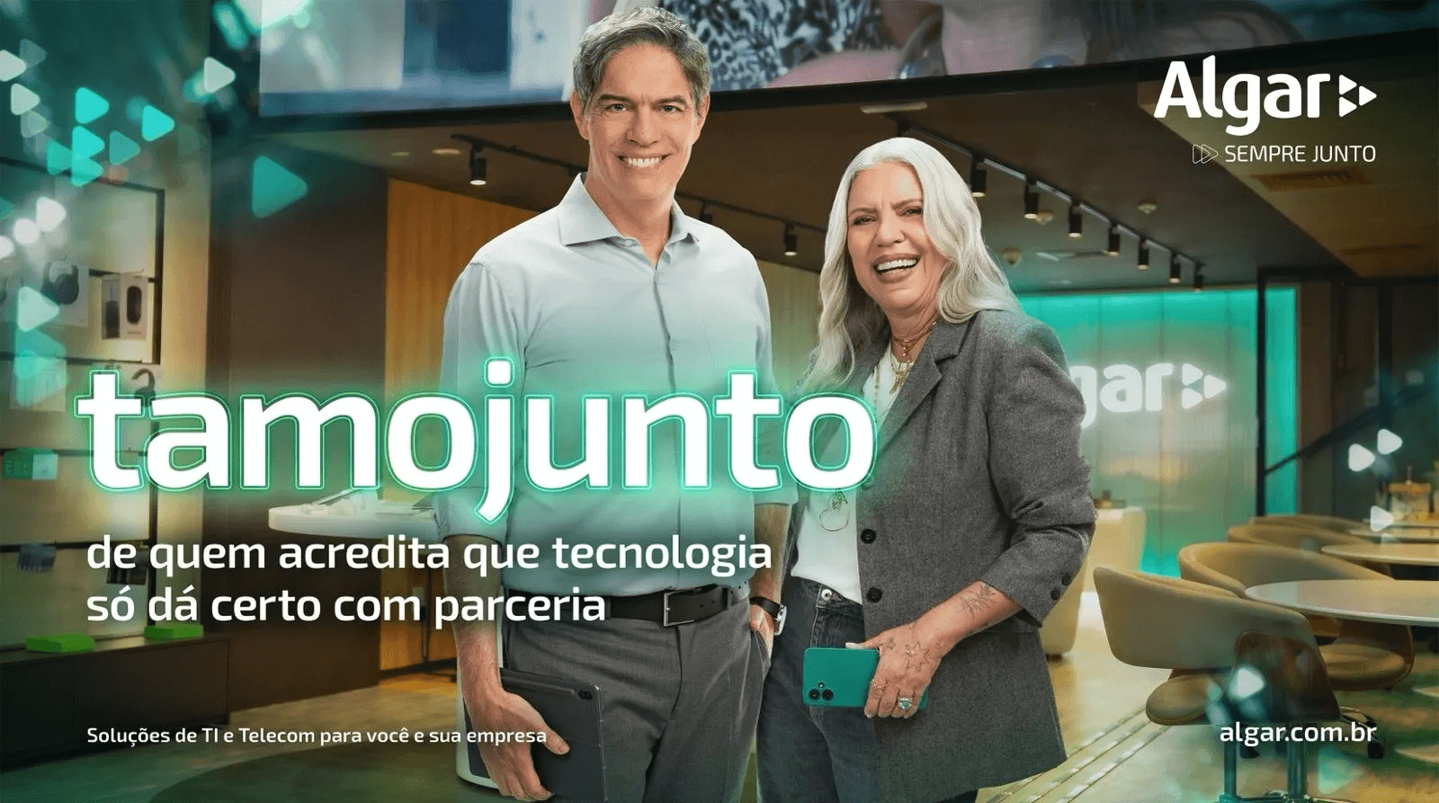 Algar lança plataforma de marca "#TamoJunto" criada pela REPENSE com Astrid Fontenelle e Ricardo Amorim