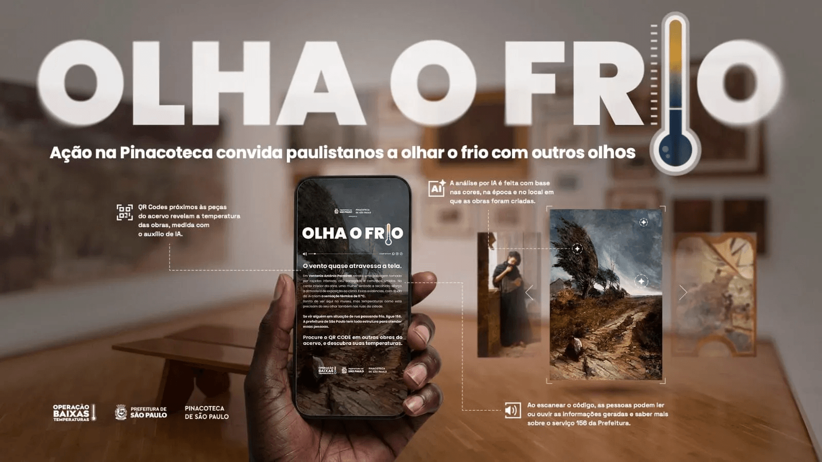 Prefeitura de São Paulo e Propeg usam IA e obras da Pinacoteca para conscientizar sobre a Operação Baixas Temperaturas