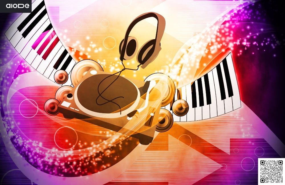 Does Aiode allow exporting music in WAV format?