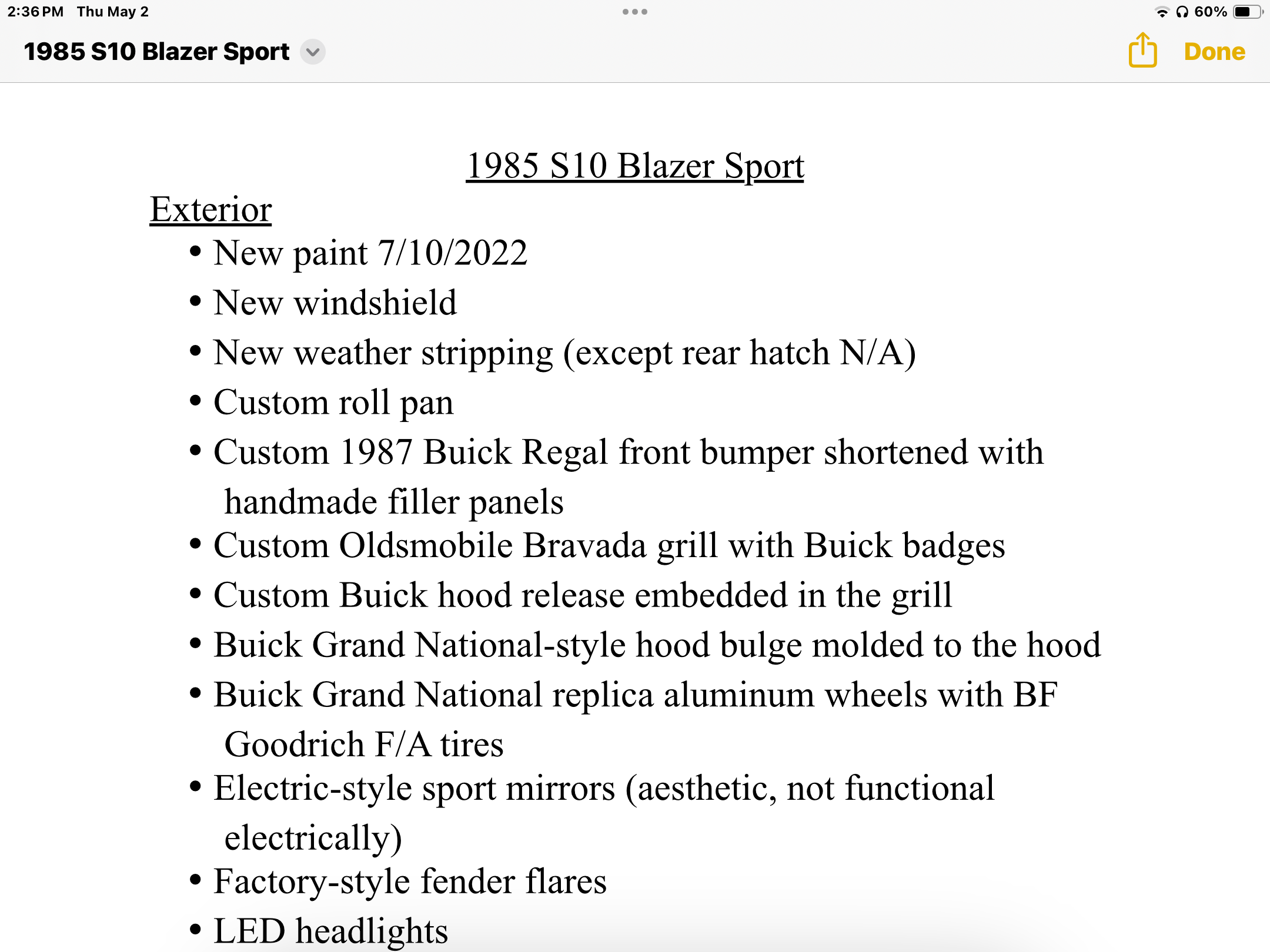 1985 Chevrolet S-10 Blazer Sport 75