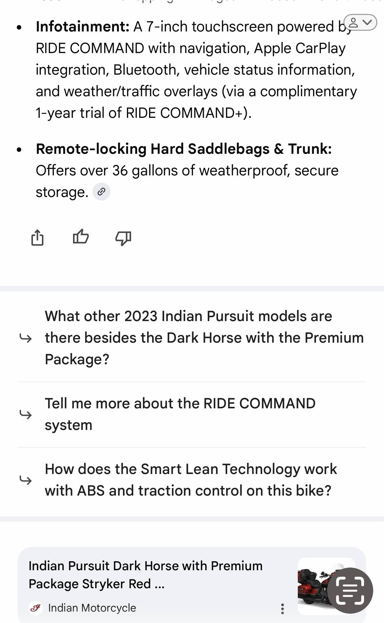 2023 Indian Pursuit Dark Horse 19