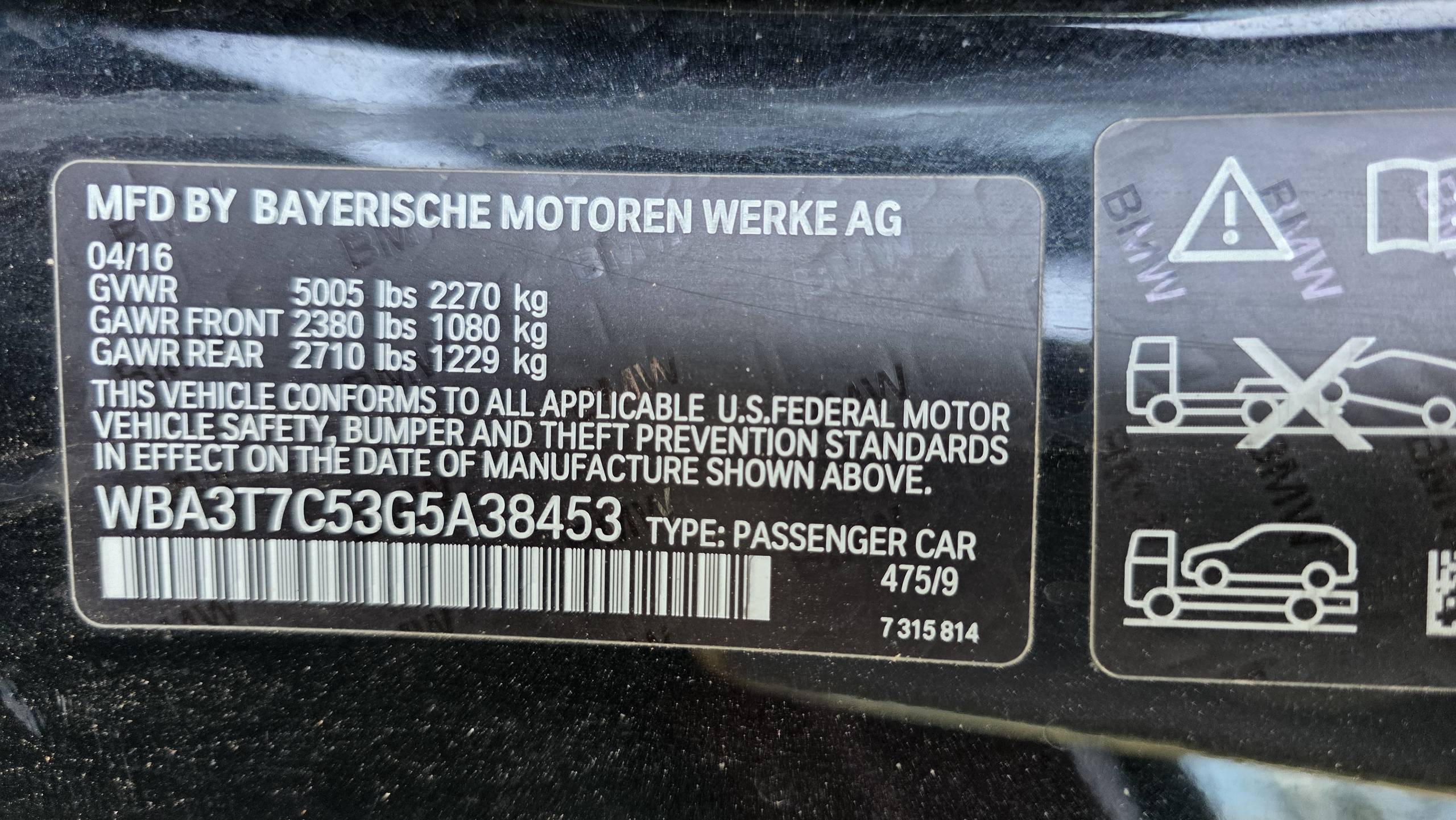 2016 BMW 4351 60