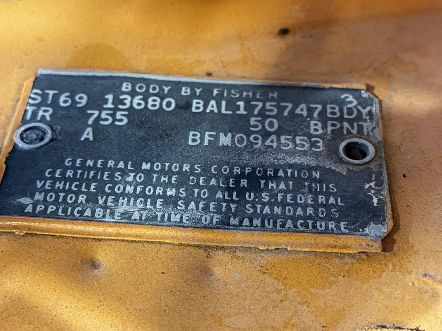 1969 Chevrolet El Camino SS 122