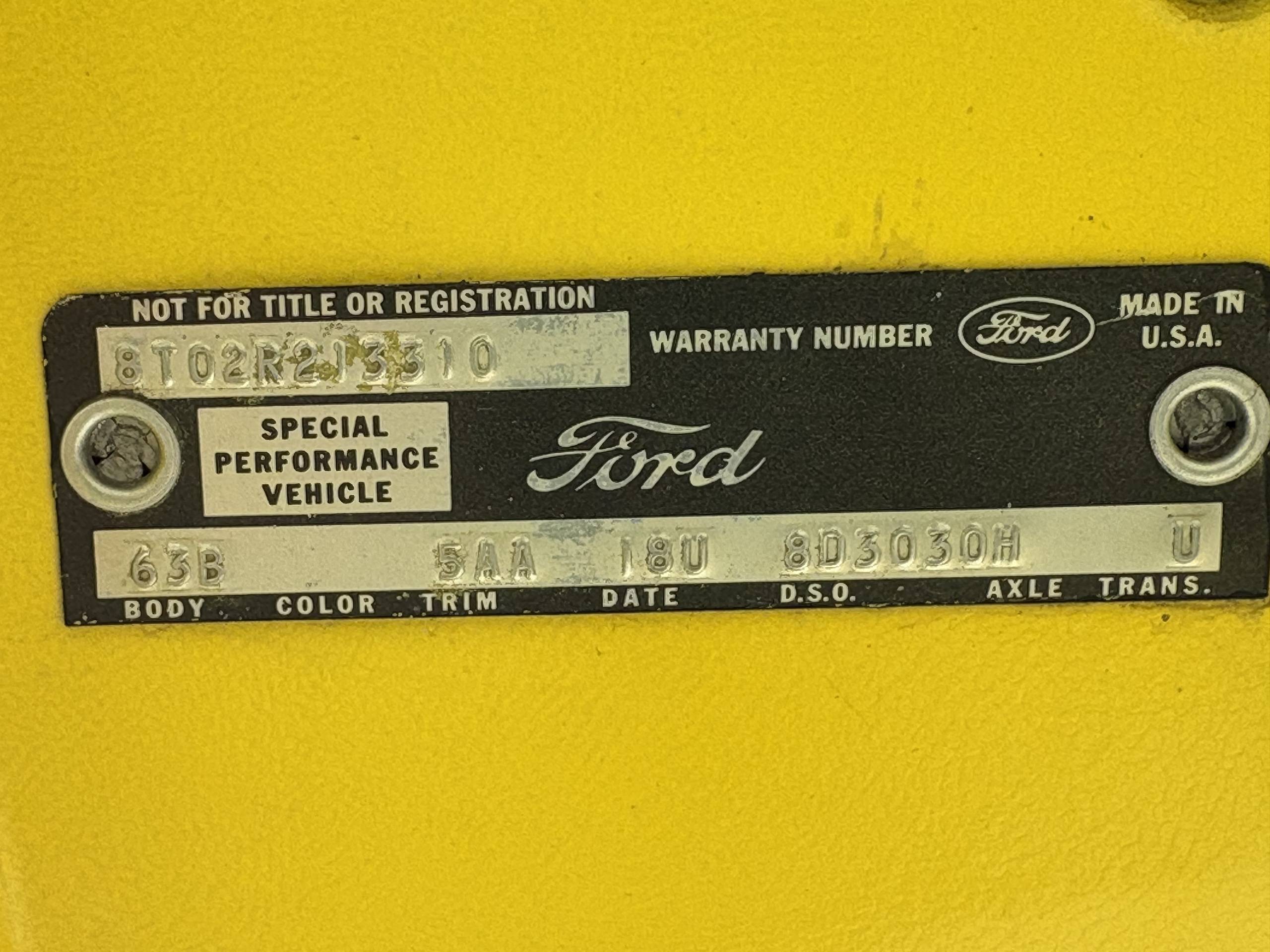 1968 Ford Mustang 205