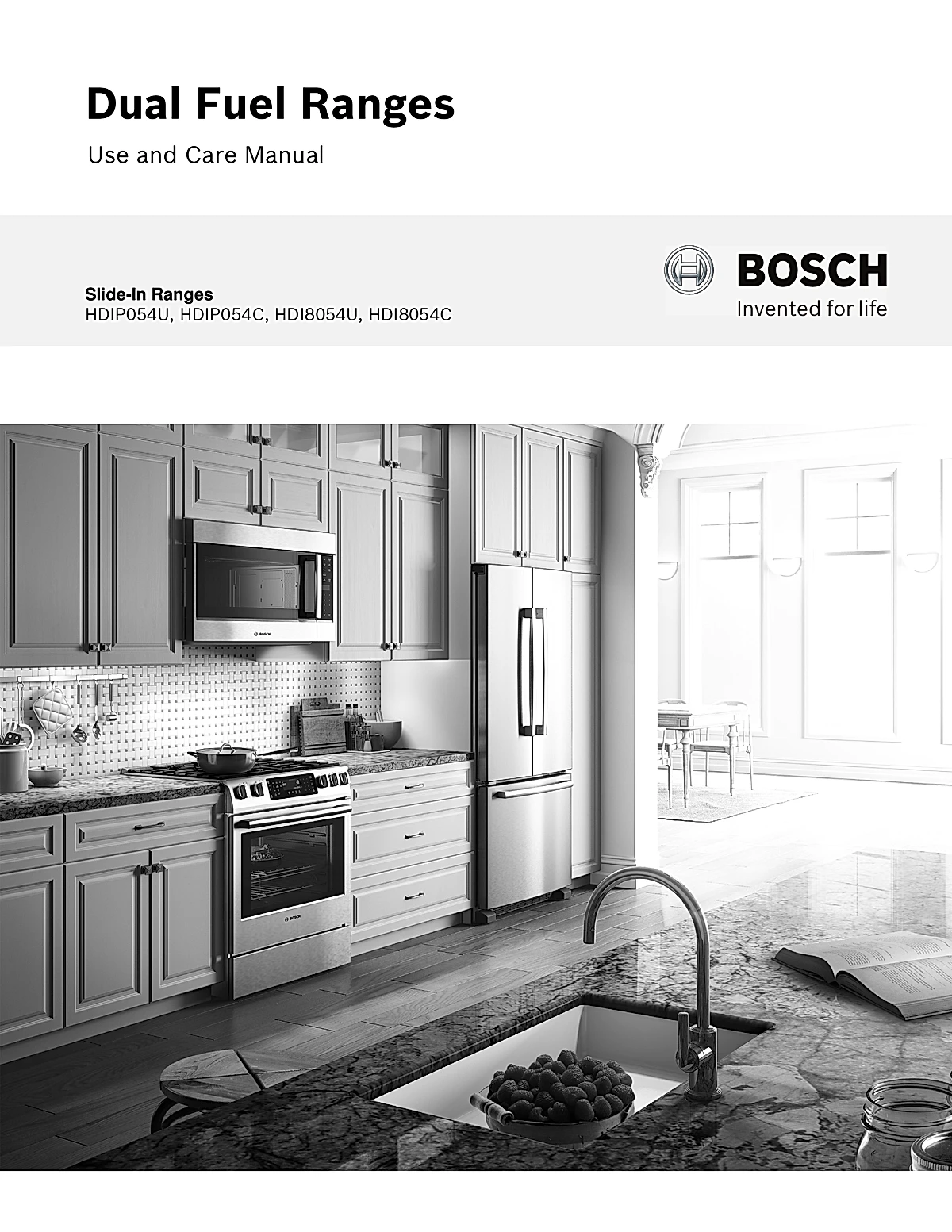 Bosch Range HDI8054U Manual