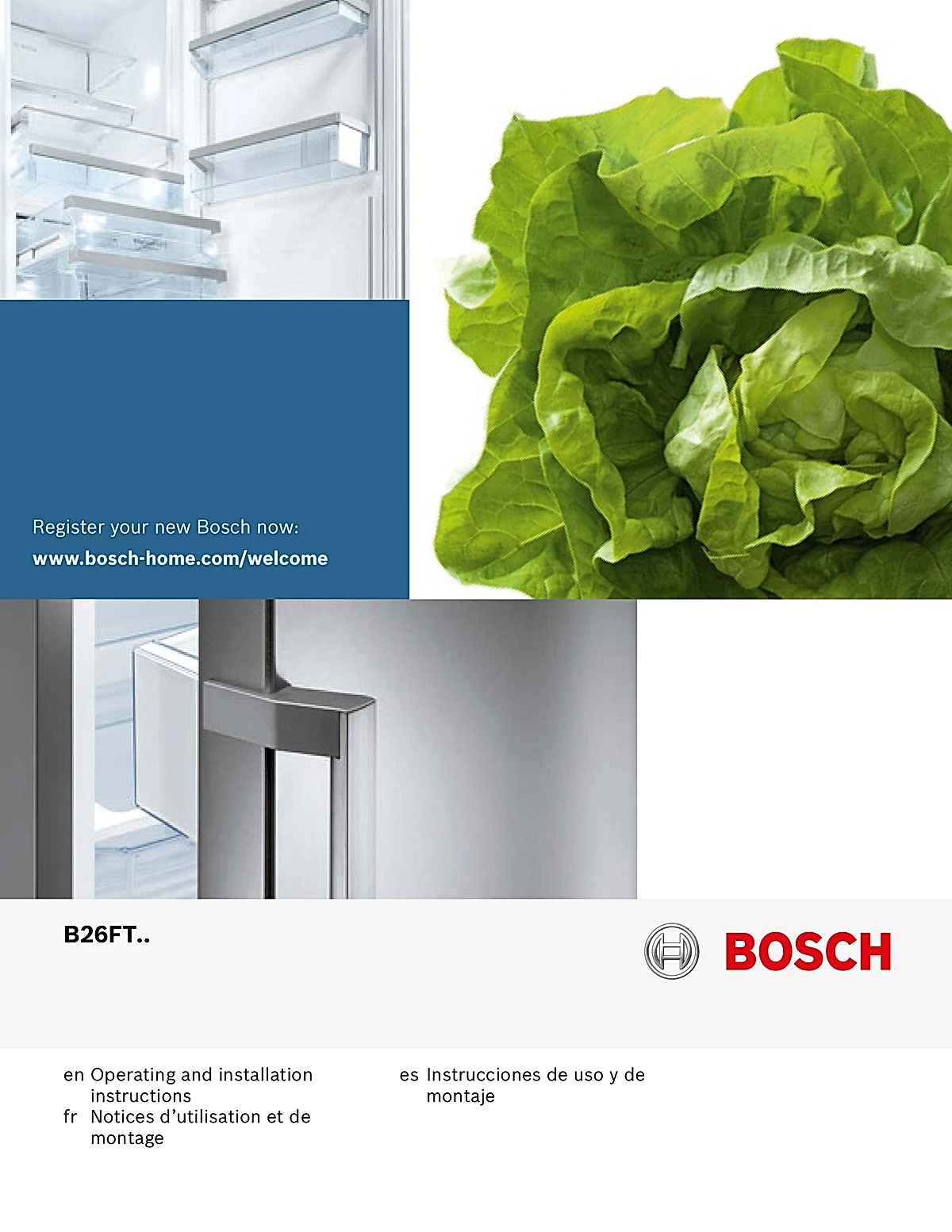 Bosch Refrigerator B26FT80SNS Manual