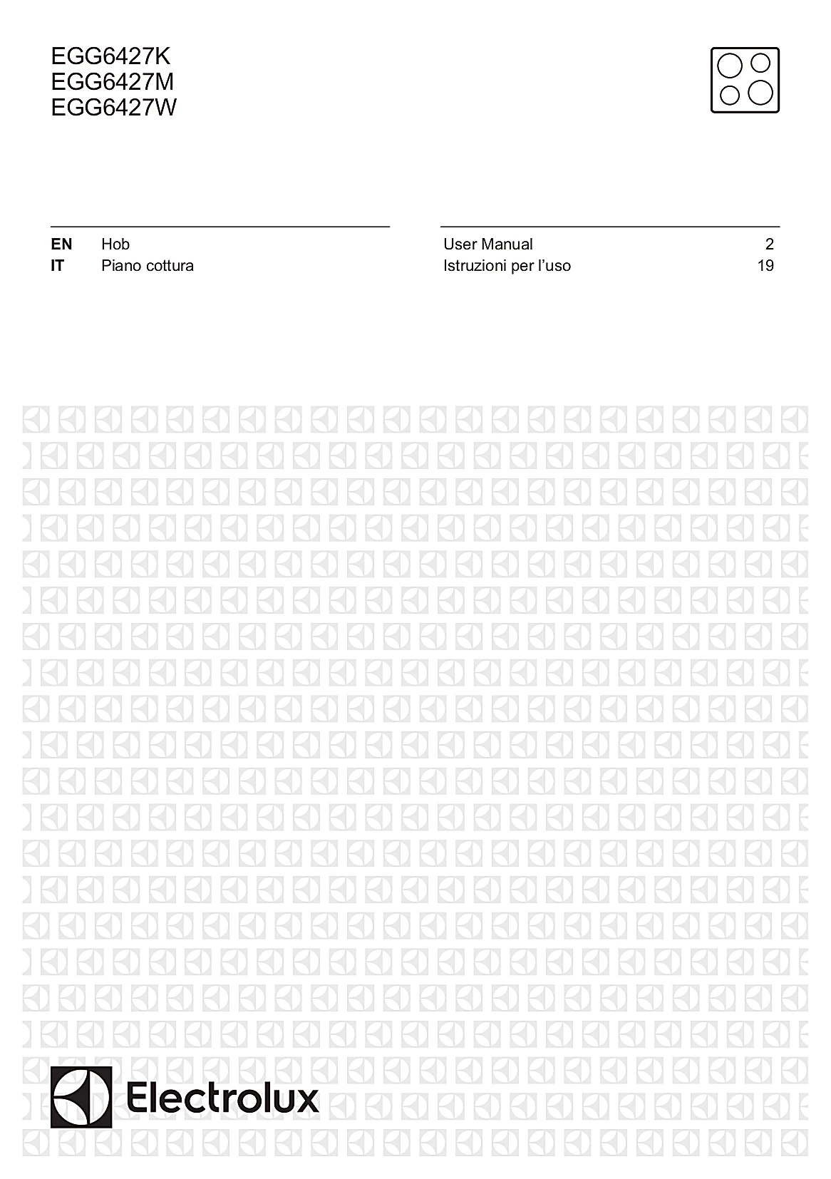Electrolux Range EGG6427M Manual