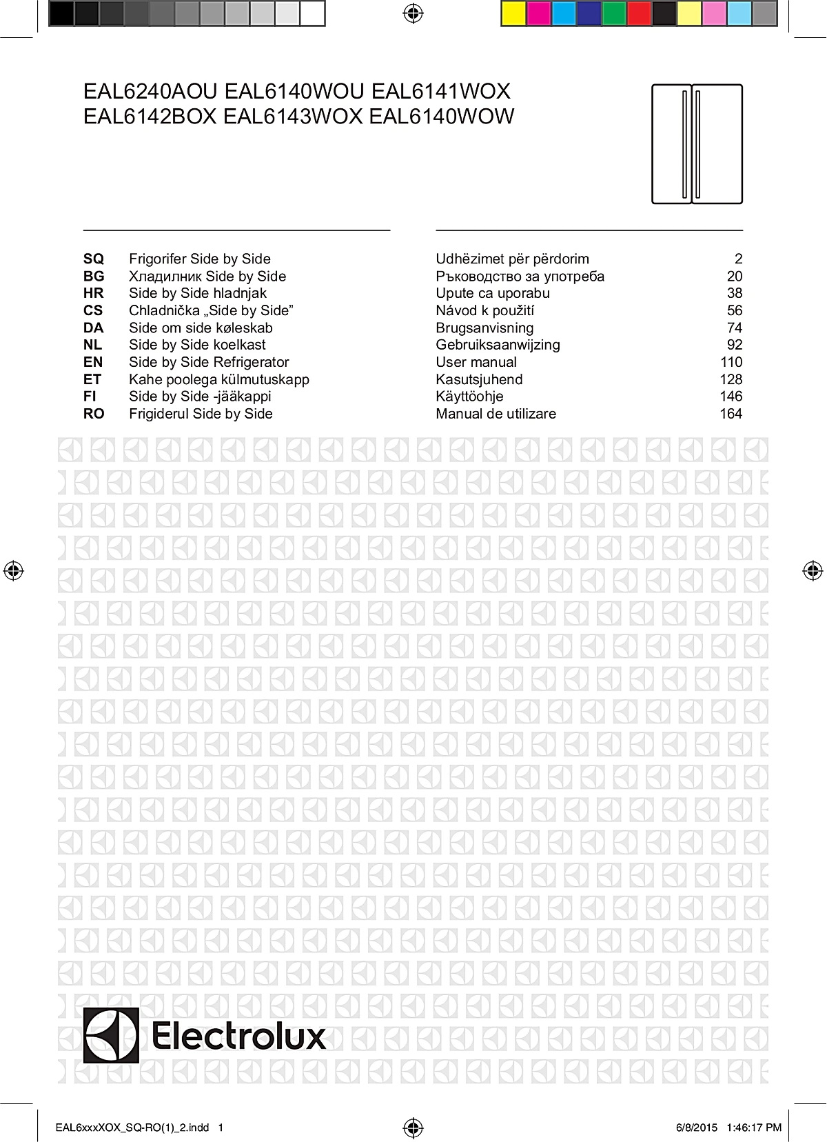 Electrolux Refrigerator EAL6143WOX Manual