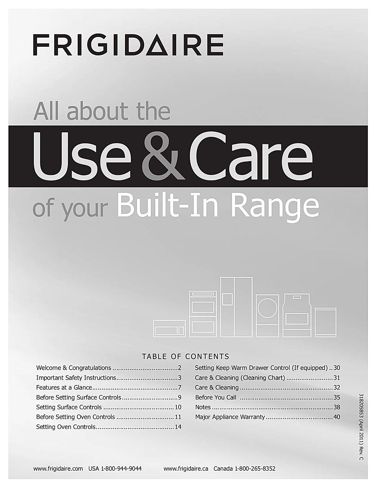 Frigidaire Range FGDS3065KF Manual
