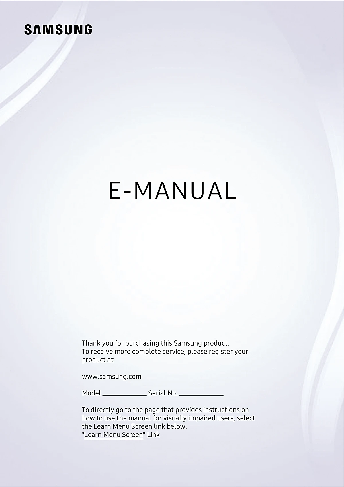 Samsung Television AU8000F Manual