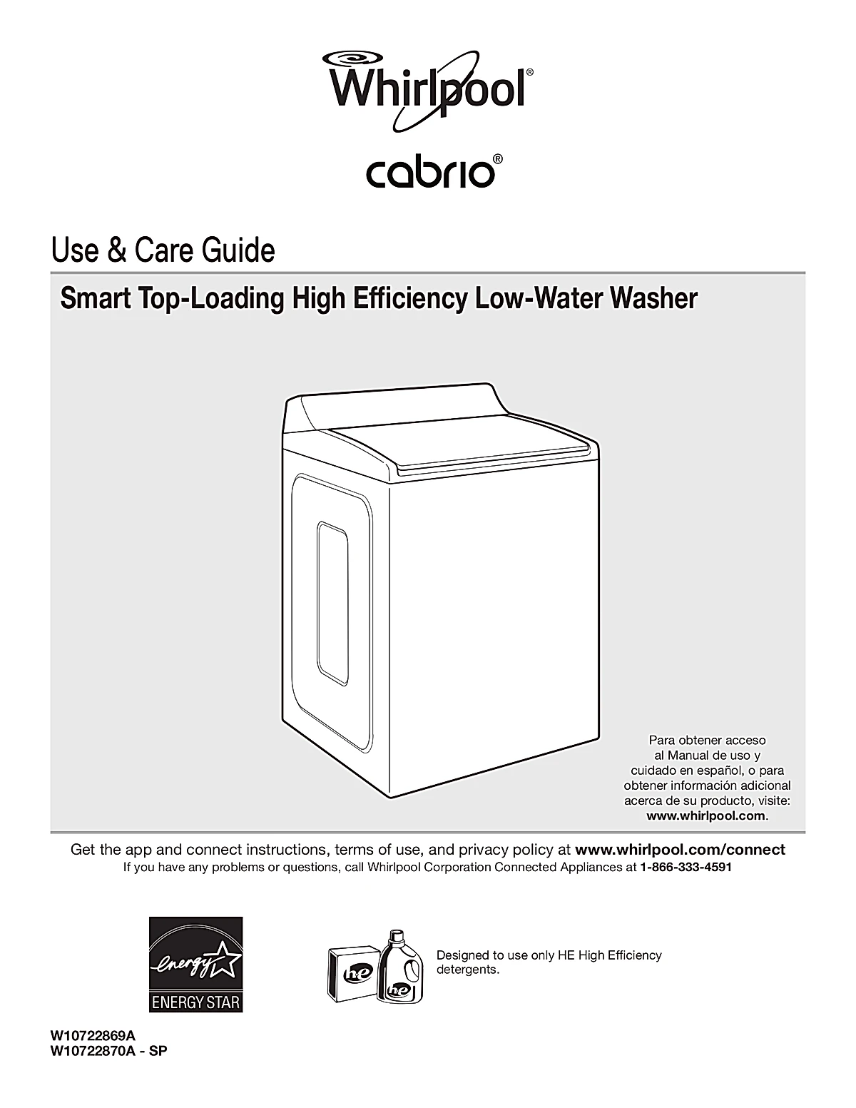 Whirlpool Washing Machine WTW8700EC Manual