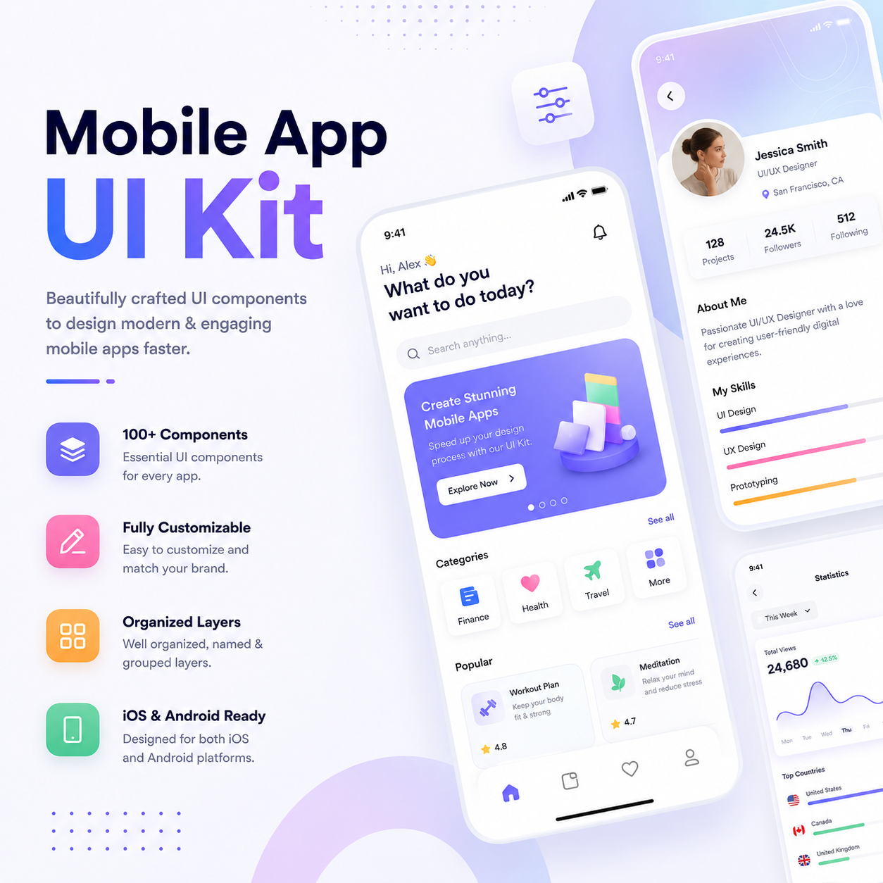 Mobile App UI Kit - Image 2