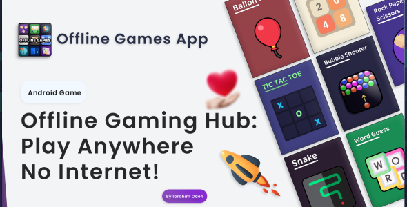 20 Offline Games in one app – Complete Android Source Code