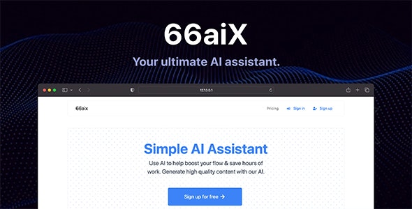66aix – AI Content, Chat Bot, Images Generator  Speech to Text [Regular License]