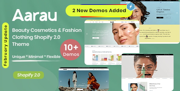 Aarau – Beauty Cosmetics  Fashion Clothing Shopify 2.0 Theme