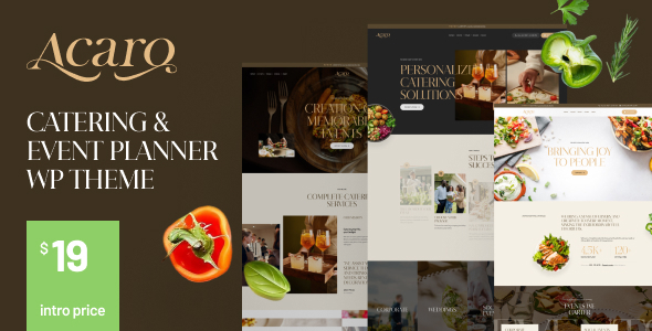 Acaro – Catering  Event Planner WP Theme