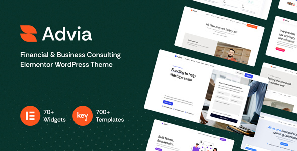 Advia – Financial Business Consulting Elementor WordPress Theme