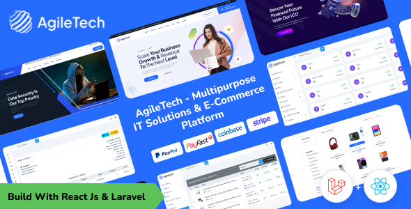 Agiletech – Multipurpose IT Solution  E-Commerce Platform React JS  Laravel REST API