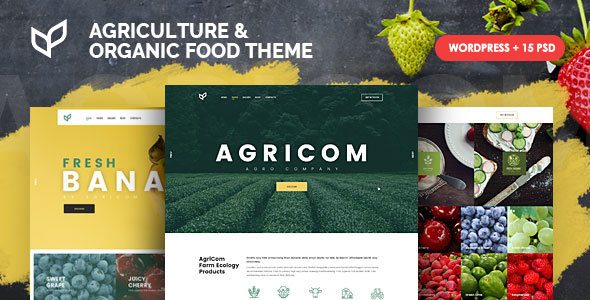 Agricom – Organic Food  Agriculture WordPress Theme