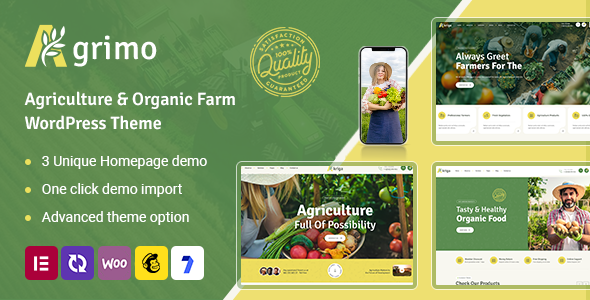 Agrimo – Agriculture  Organic Farm WordPress Theme
