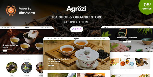 Agrozi – Tea Shop  Organic Store Responsive Shopify 2.0 Theme