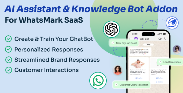 AI Assistant  Knowledge Bot Addon for WhatsMarkSaaS