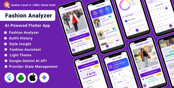 AI-Powered Fashion  Outfit Analyzer Flutter App | Style Score  Transformations