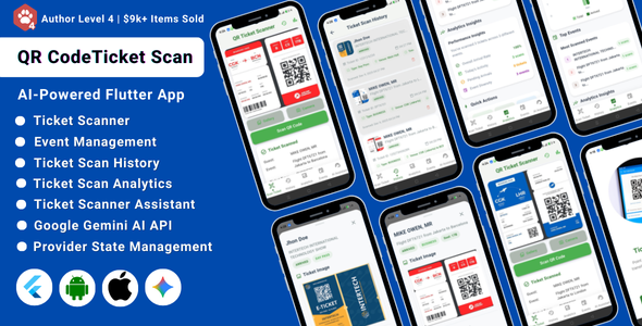 AI-Powered QR Code Ticket Scanner Flutter App | Guest Verification  Check-In System
