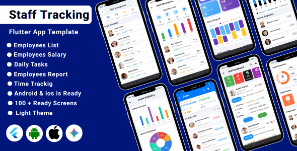 AI-Powered Staff Tracking  Field Management Flutter App UI Kit | Employee Management
