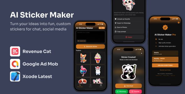 AI Sticker Maker – Complete iOS App Source Code | Swift  SwiftUI