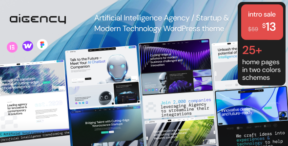 Aigency | AI Agency  Technology Startup WordPress Theme