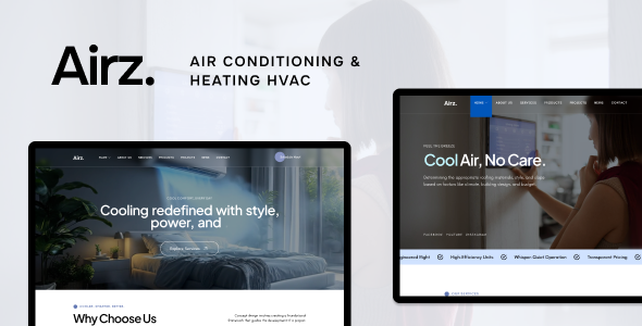 Airz – Air Conditioning  Heating HVAC WordPress Theme