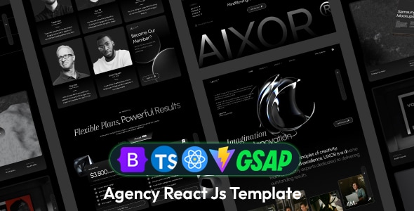 Aixor – Agency React Js Template (React 19)