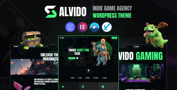 Alvido – Indie Game Agency WordPress Theme