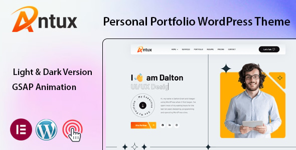 Antux – Personal Portfolio WordPress Theme