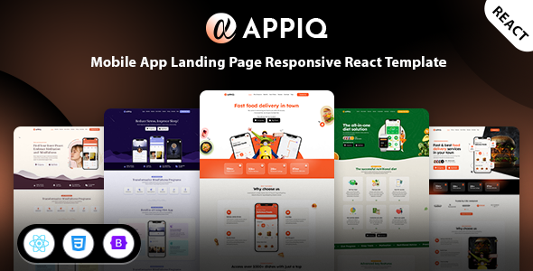 APPIQ – Mobile App Responsive React Template