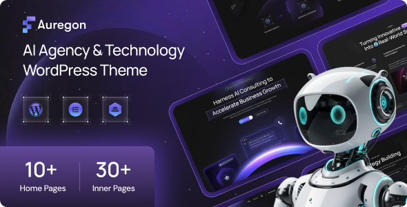 Auregon – AI Agency  Technology WordPress Theme