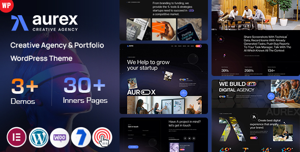 Aurex – Creative Agency  Portfolio WordPress Theme