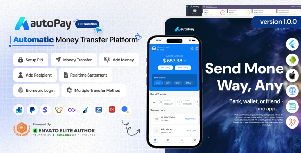 autoPay – Digital Wallet and Money Transfer Solution