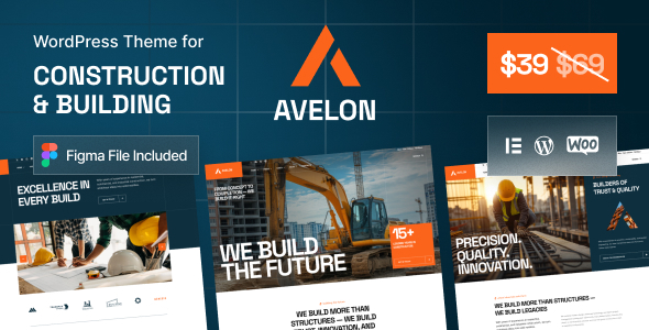 Avelon – Construction  Building WordPress Theme