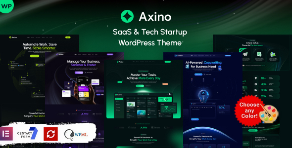 Axino – SaaS  Tech Startup WordPress Theme