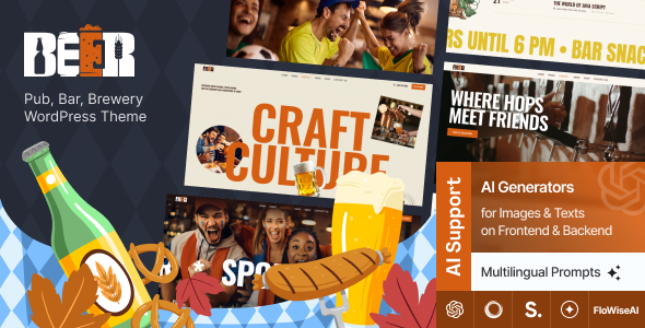 Beer – Pub, Bar, Brewery WordPress Theme